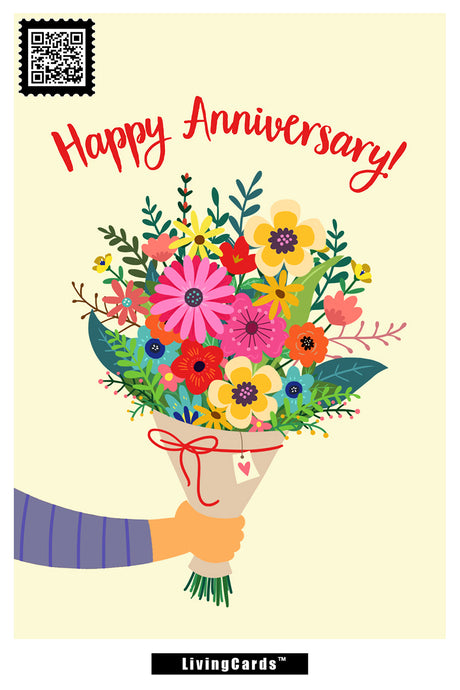 Happy Anniversary Flower Bouquet. Pack of 6 - ardesigngroup