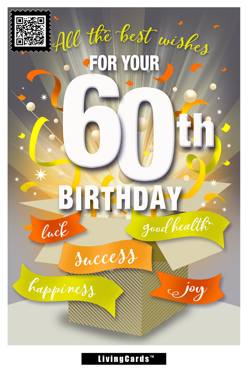 60th Birthday. Pack of 6 - ardesigngroup