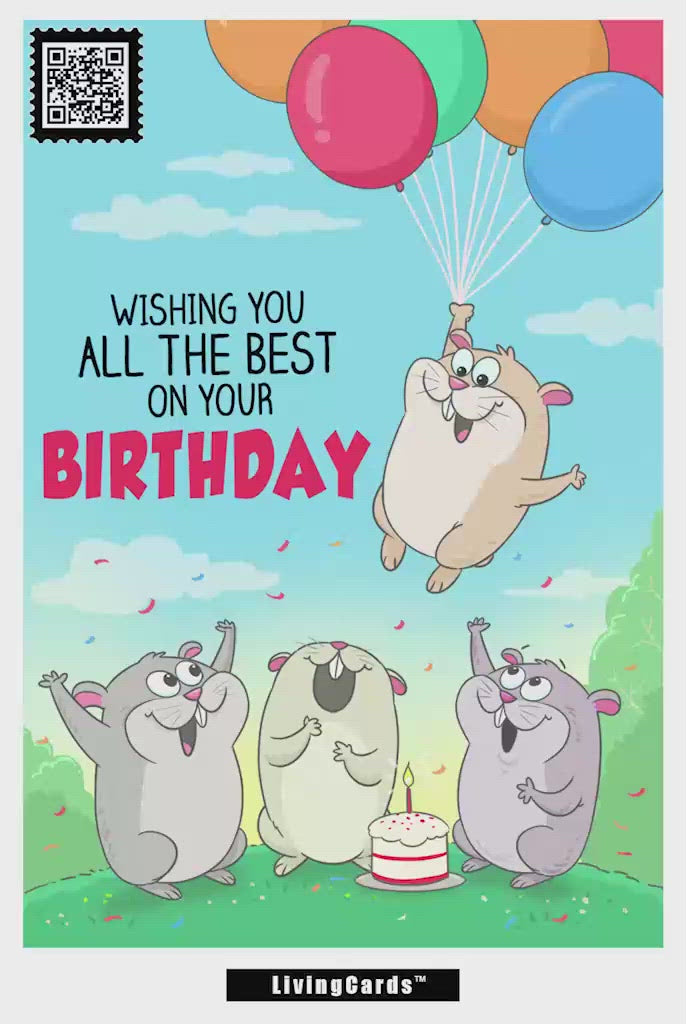 Hamster Birthday Card